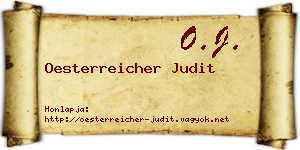 Oesterreicher Judit névjegykártya